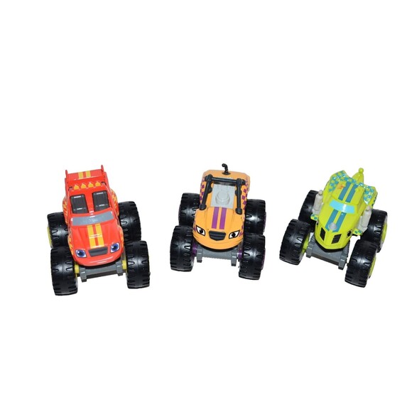 Checkered Blaze & the Monster Machines Die-Cast Zeg 3 pc lot trucks - Picture 1 of 7